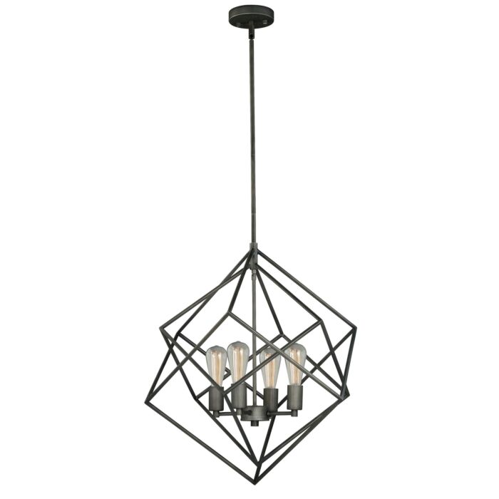 Rad 4-Light Pendant in Warm Pewter