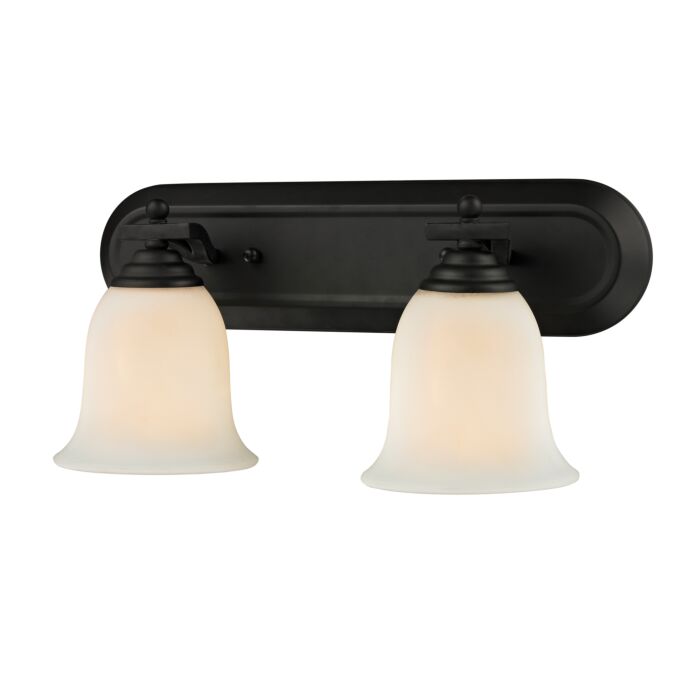 Z Lite Lagoon 2 Light Bathroom Vanity Light In Matte Black