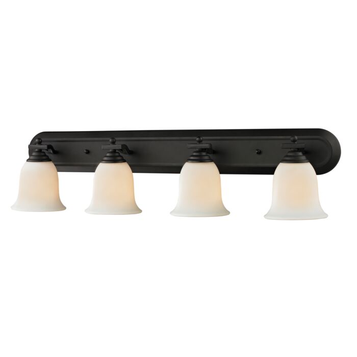 Z Lite Lagoon 4 Light Bathroom Vanity Light In Matte Black