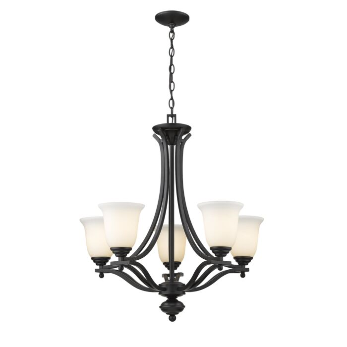 Z Lite Lagoon 5 Light Chandelier In Matte Black