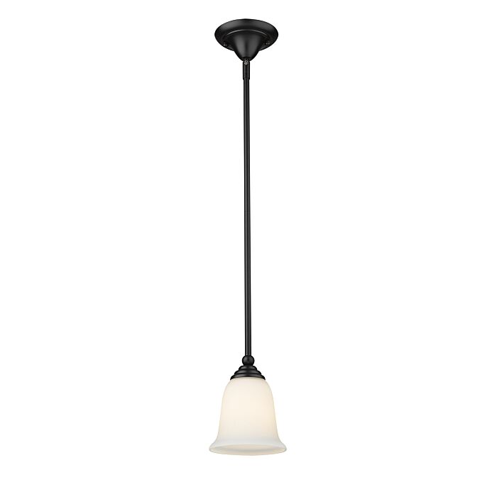 Z Lite Lagoon 1 Light Mini Pendant Light In Matte Black