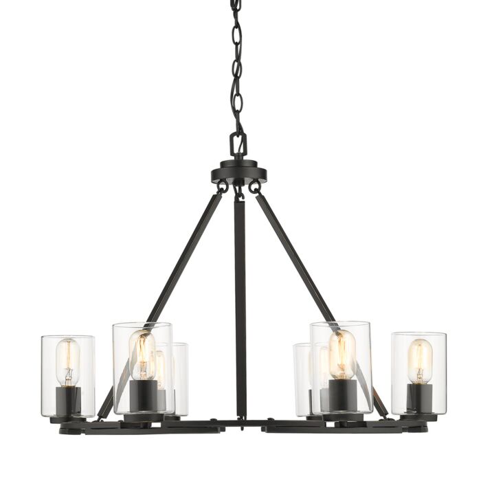 Golden Monroe 6 Light Chandelier in Black