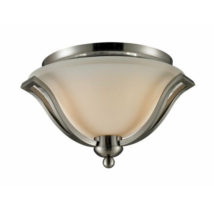Z Lite Lagoon 2 Light Flush Mount Ceiling Light In Brushed Nickel