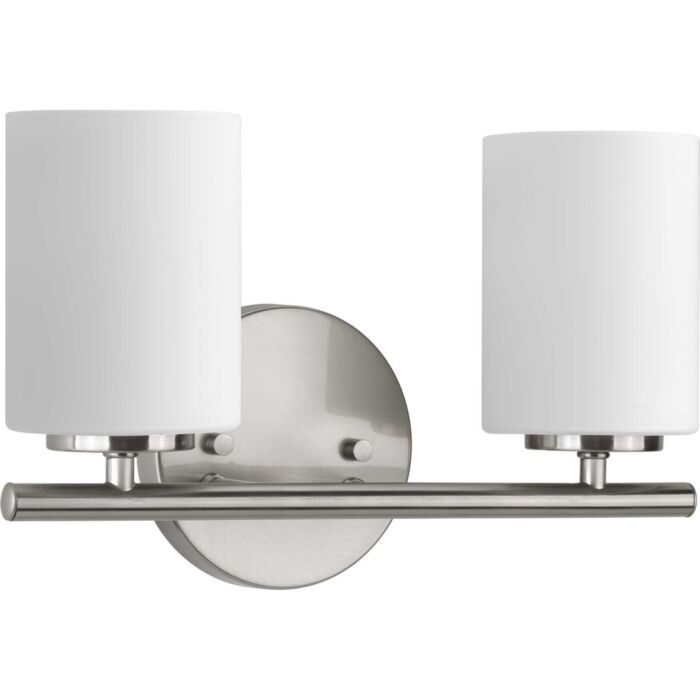 Replay 2-Light Bathroom Vanity Light Bracket in Brushed Nickel