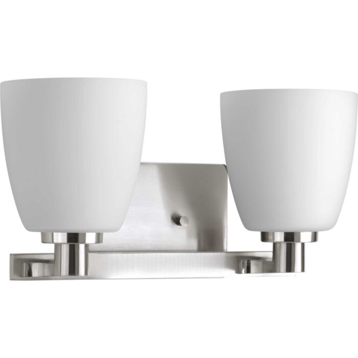 Fleet 2-Light Bathroom Vanity Light Bracket in Brushed Nickel