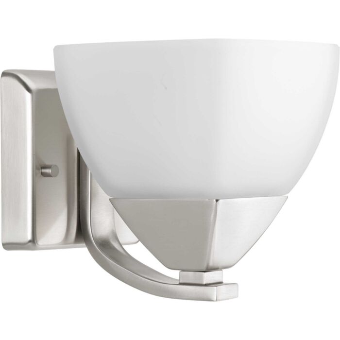 Appeal 1-Light Bathroom Vanity Light Bracket in Brushed Nickel