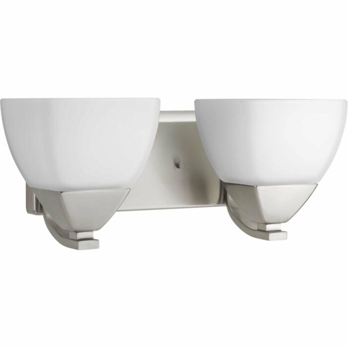 Appeal 2-Light Bathroom Vanity Light Bracket in Brushed Nickel