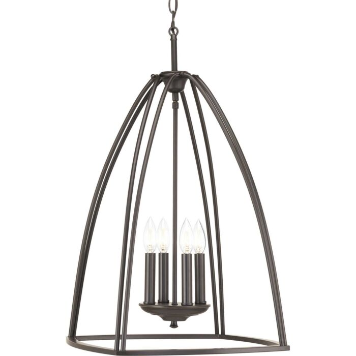 Tally 4-Light Foyer Pendant in Antique Bronze