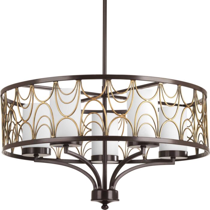 Cirrine 5-Light Chandelier in Antique Bronze