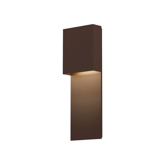 Sonneman Flat Box™ 17 Inch Wall Sconce in Textured Bronze