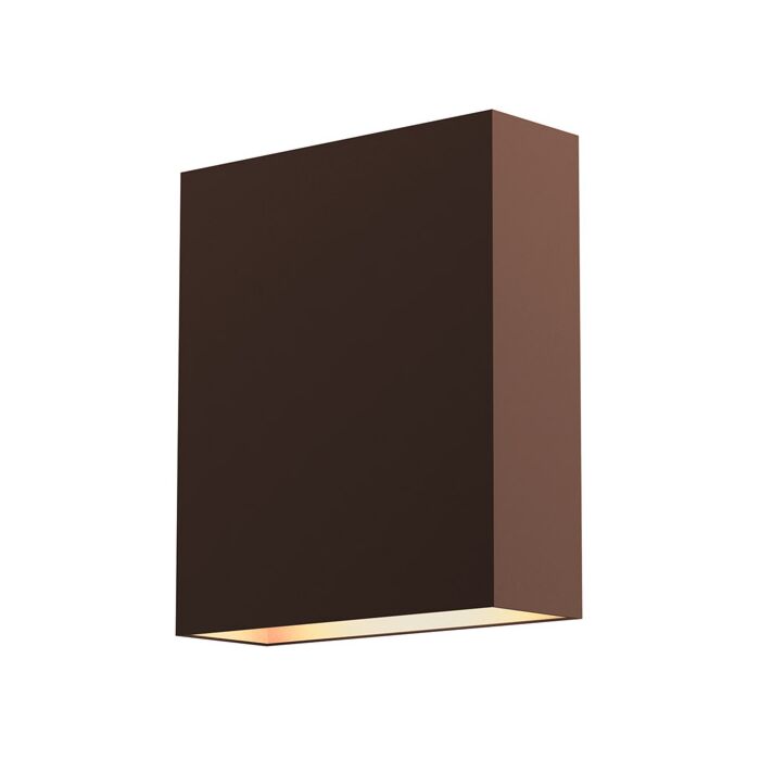 Sonneman Flat Box™ 2 Light 7 Inch Wall Sconce in Textured Bronze