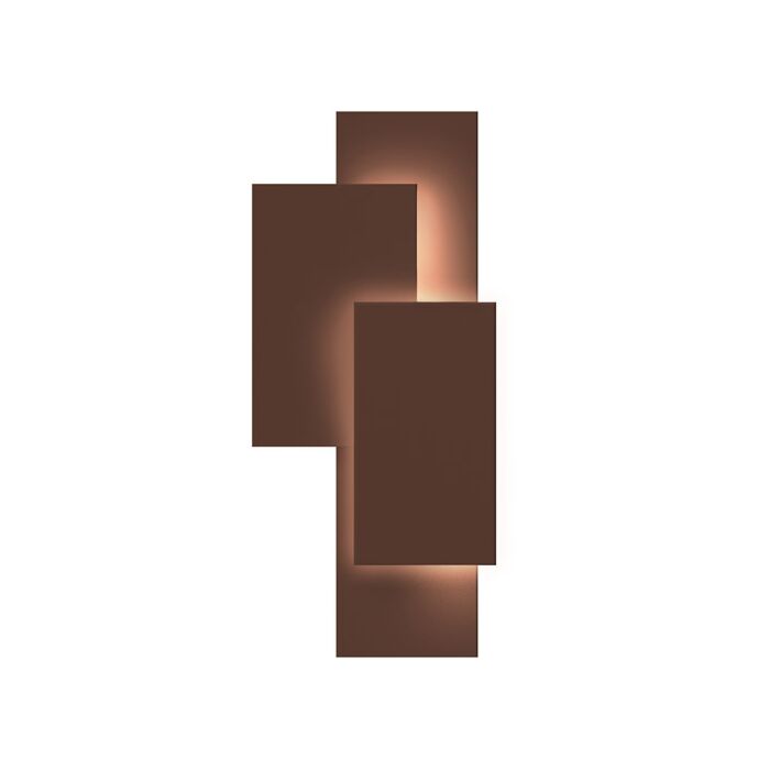 Sonneman Offset Panels™ 21 Inch Wall Sconce in Textured Bronze