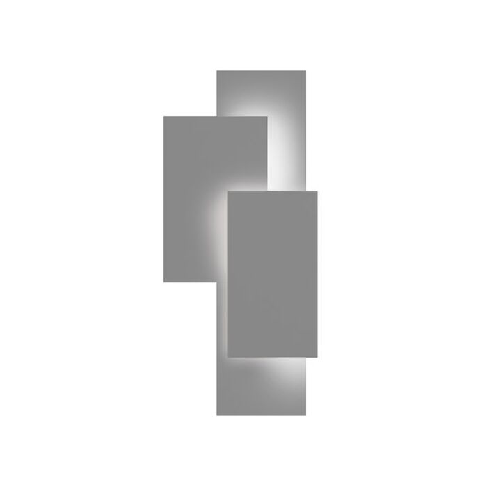 Sonneman Offset Panels™ 21 Inch Wall Sconce in Textured Gray