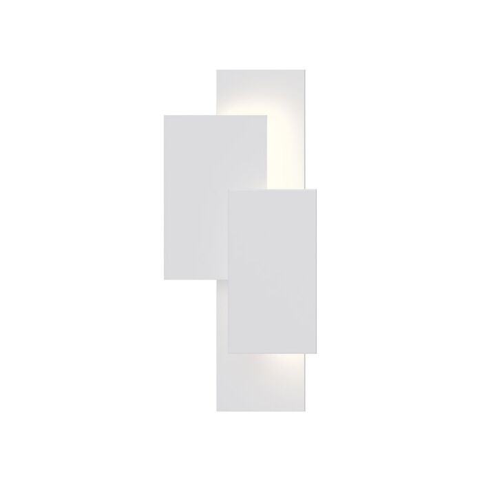 Sonneman Offset Panels™ 21 Inch Wall Sconce in Textured White