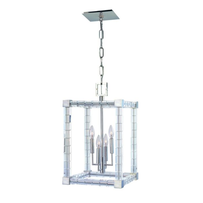 Hudson Valley Alpine 4 Light 22 Inch Pendant Light in Polished Nickel