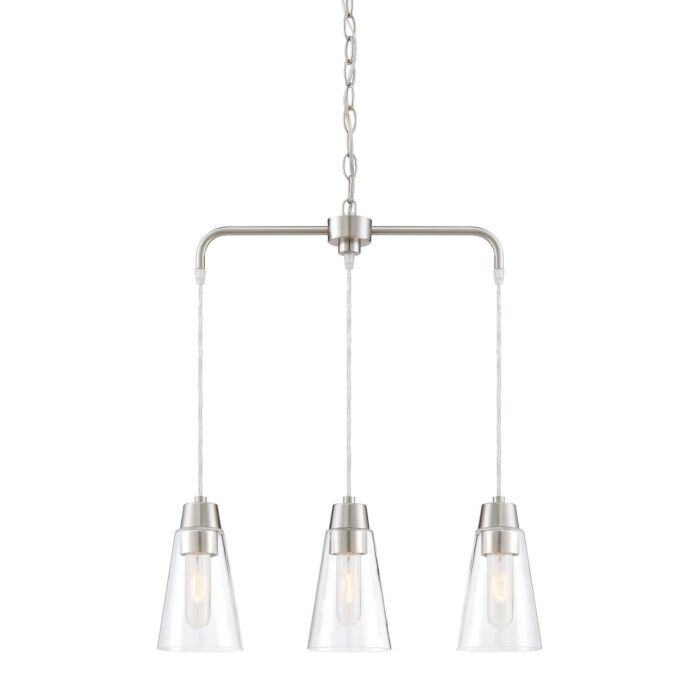 Echo 3-Light Chandelier in Satin Platinum