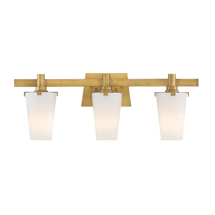 Hyde Park 3-Light Bathroom Vanity Light Bar in Vintage Gold