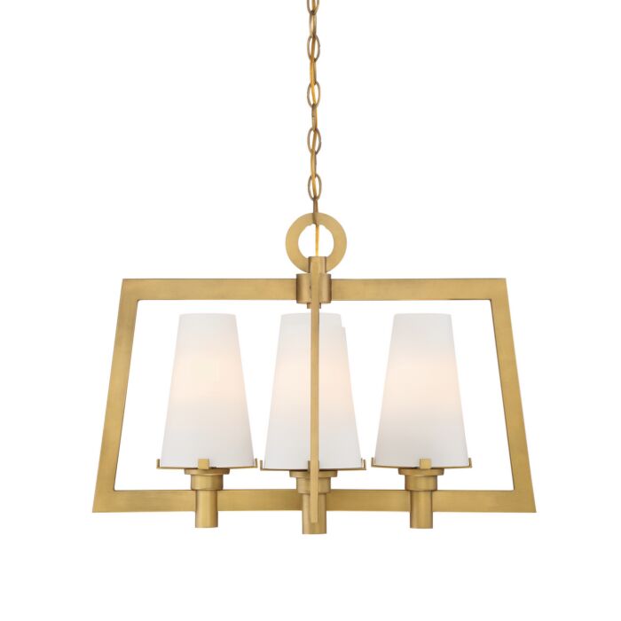 Hyde Park 4-Light Chandelier in Vintage Gold
