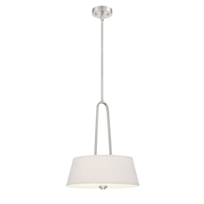 Studio 2-Light Inverted Pendant in Satin Platinum