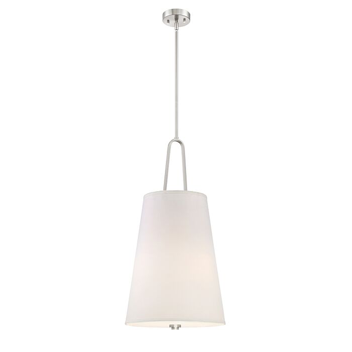 Studio 3-Light Foyer Pendant in Satin Platinum