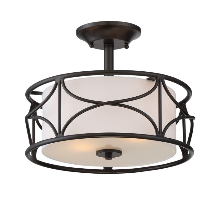 Avara 2-Light Semi-Flush Mount in Oil Rubbed Bronze