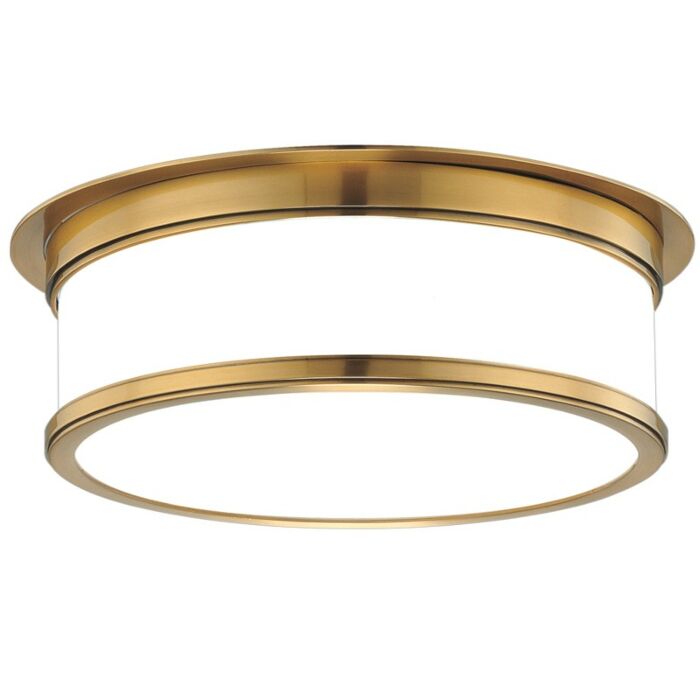 Hudson Valley Geneva 3 Light Ceiling Light in Aged Brass