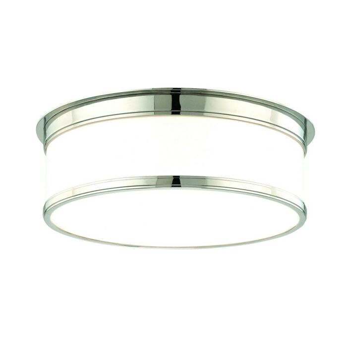 Hudson Valley Geneva 3 Light Ceiling Light in Polished Nickel