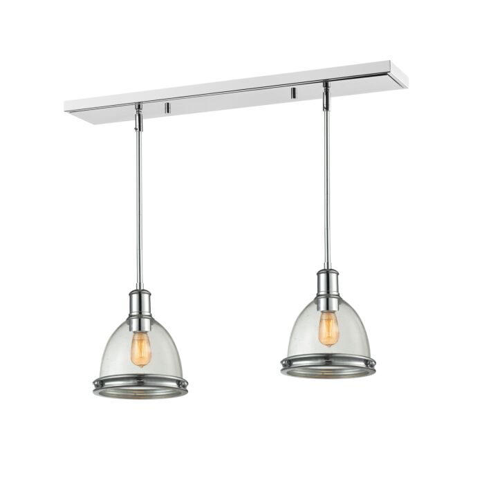 Z Lite Mason 1 Light Linear Pendant Light In Chrome