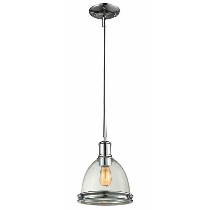 Z Lite Mason 1 Light Mini Pendant Light In Chrome