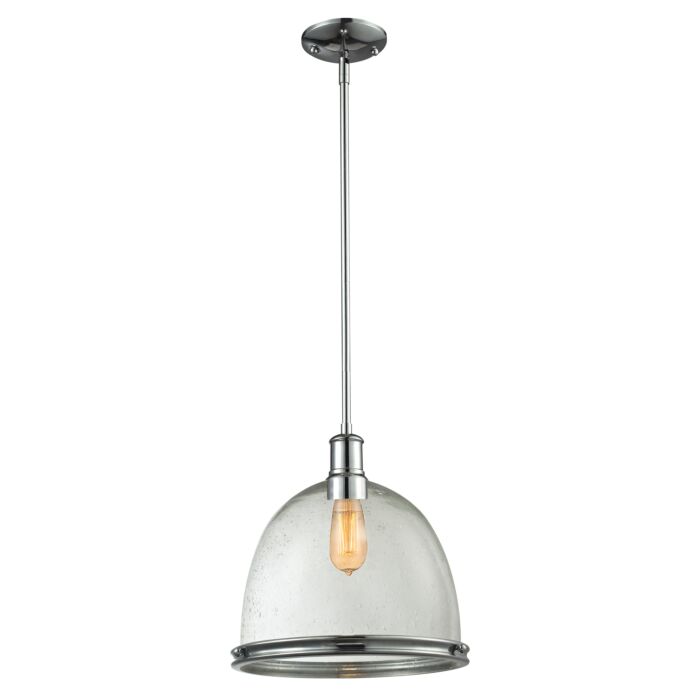 Z Lite Mason 1 Light Pendant Light In Chrome