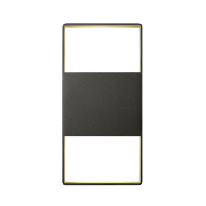 Sonneman Light Frames 14 Inch Up/Down LED Wall Sconce in Textured Bronze