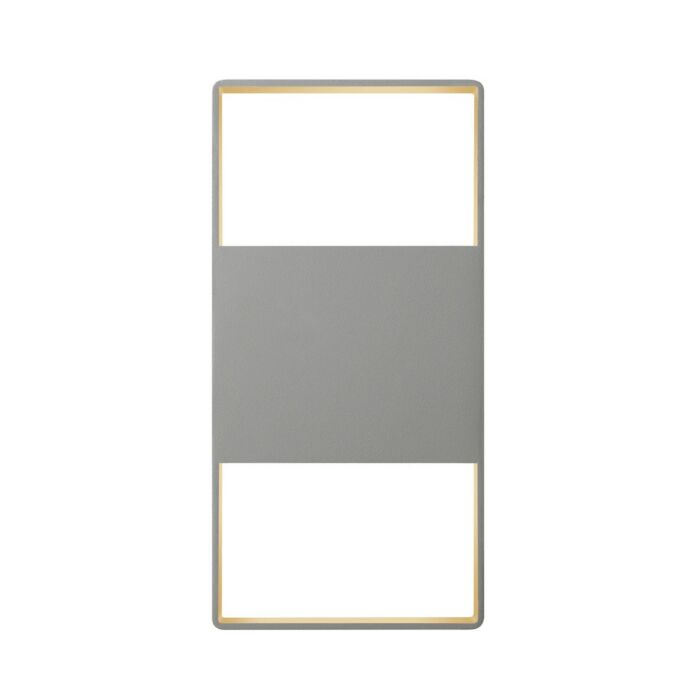 Sonneman Light Frames 14 Inch Up/Down LED Wall Sconce in Textured Gray