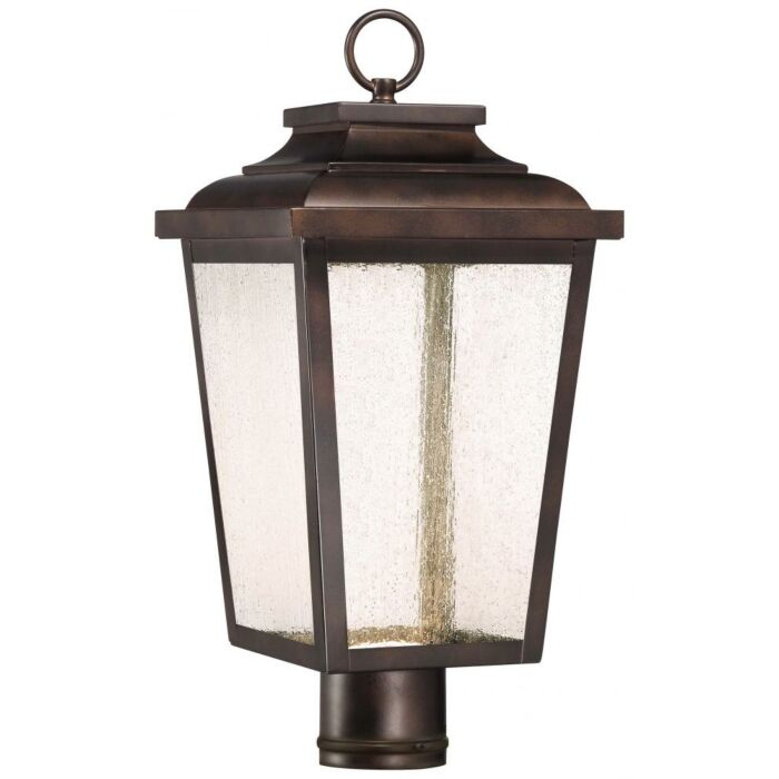 The Great Outdoors Irvington Manor Led 18 Inch Outdoor Post Light in Chelesa Bronze