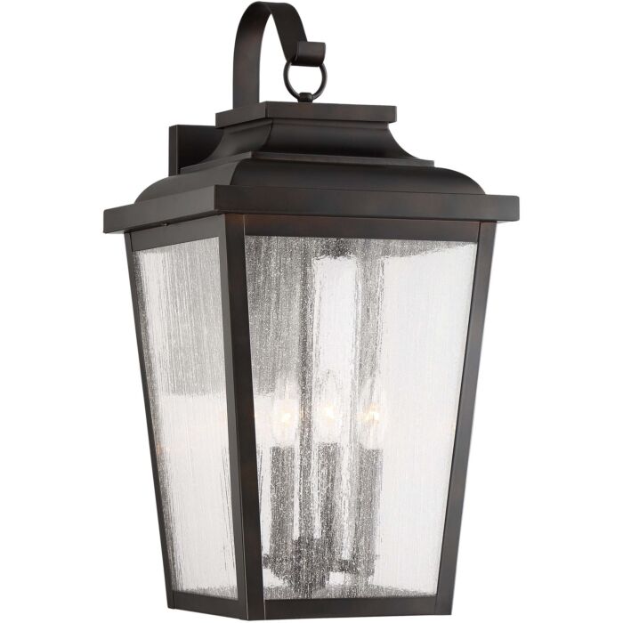 The Great Outdoors Irvington Manor 4 Light 24 Inch Outdoor Wall Light in Chelesa Bronze