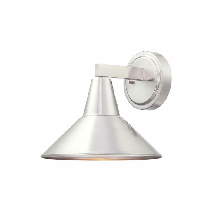 The Great Outdoors Bay Crest 11 Inch Outdoor Wall Light in Brushed Stainless Steel