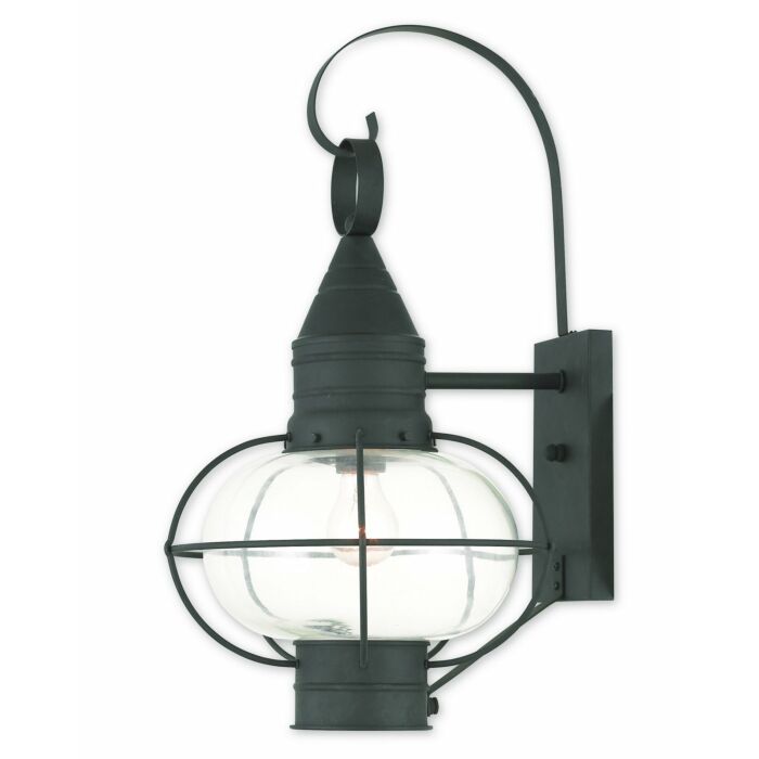 Newburyport 1-Light Outdoor Wall Lantern in Black