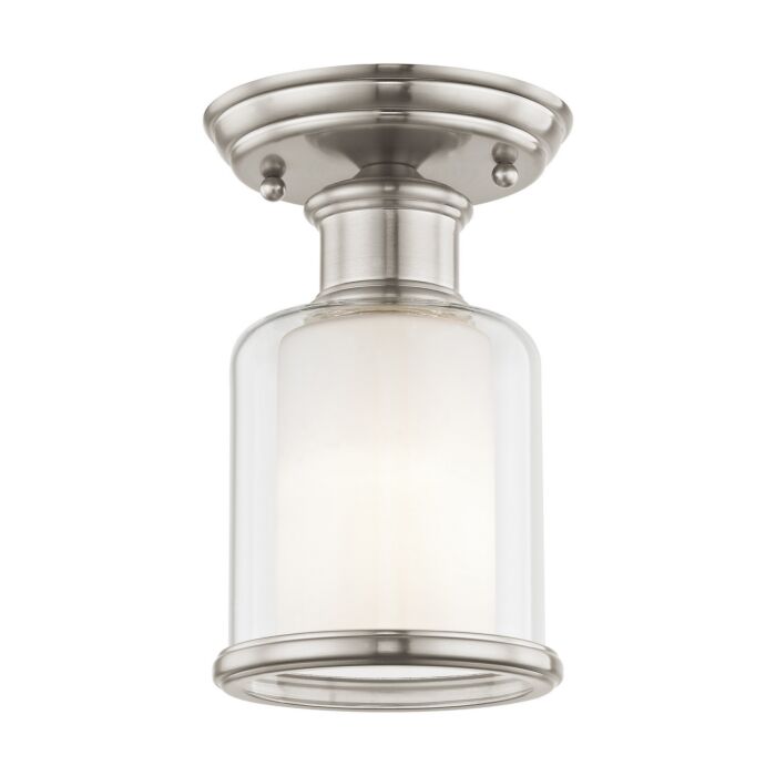 Middlebush 1-Light Ceiling Mount in Brushed Nickel