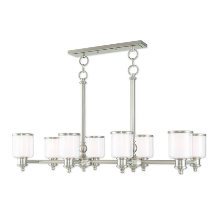 Middlebush 8-Light Linear Chandelier in Brushed Nickel