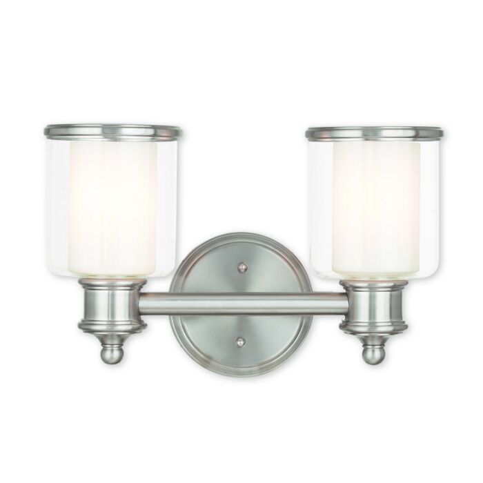 Middlebush 2-Light Bathroom Vanity Light in Brushed Nickel