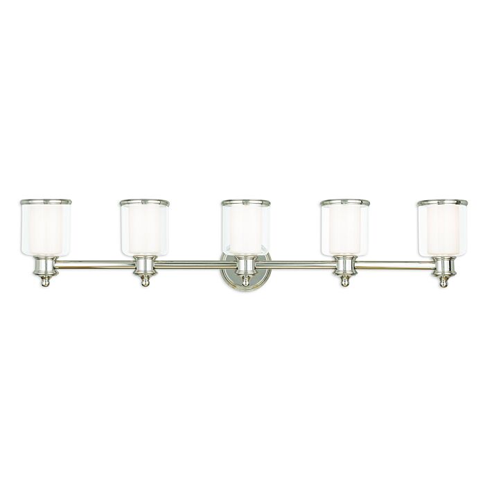 Middlebush 5-Light Bathroom Vanity Light in Polished Nickel