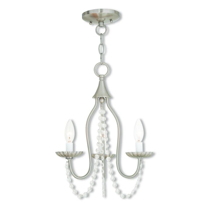 Alessia 3-Light Mini Chandelier in Brushed Nickel