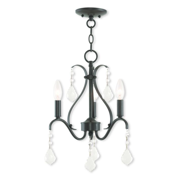 Caterina 3-Light Mini Chandelier in English Bronze