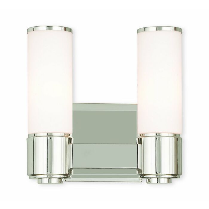 Weston 2-Light Wall Sconce with Bathroom Vanity Light Light in Polished Nickel