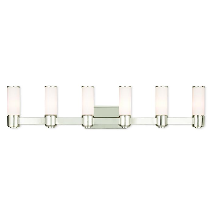 Weston 6-Light Wall Sconce with Bathroom Vanity Light Light in Polished Nickel