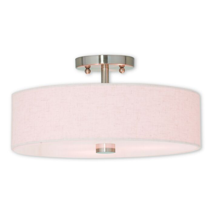 Meridian 3-Light Ceiling Mount in Brushed Nickel