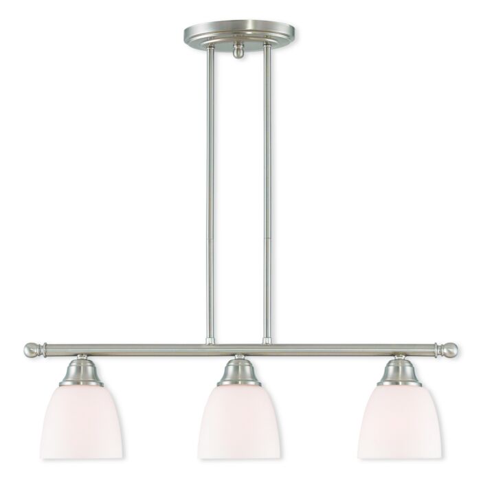 Somerville 3-Light Linear Chandelier in Brushed Nickel