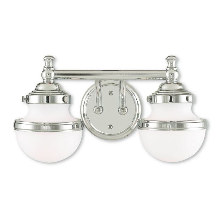 Oldwick 2-Light Bathroom Vanity Light in Polished Chrome