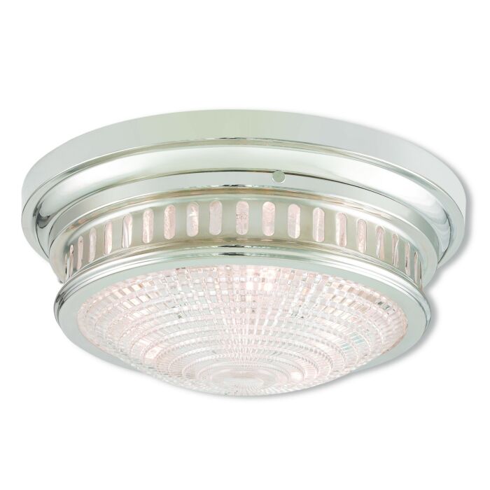 Berwick 3-Light Ceiling Mount in Polished Nickel