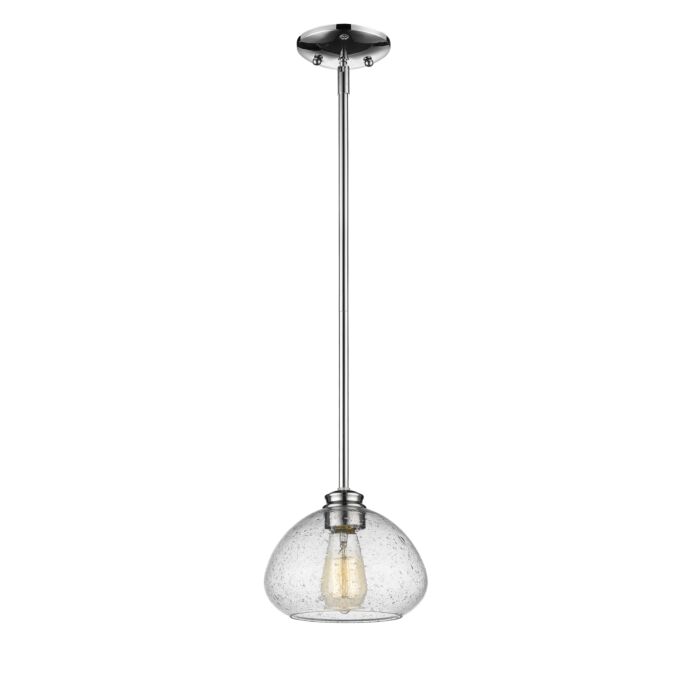 Z Lite Amon 1 Light Mini Pendant Light In Chrome