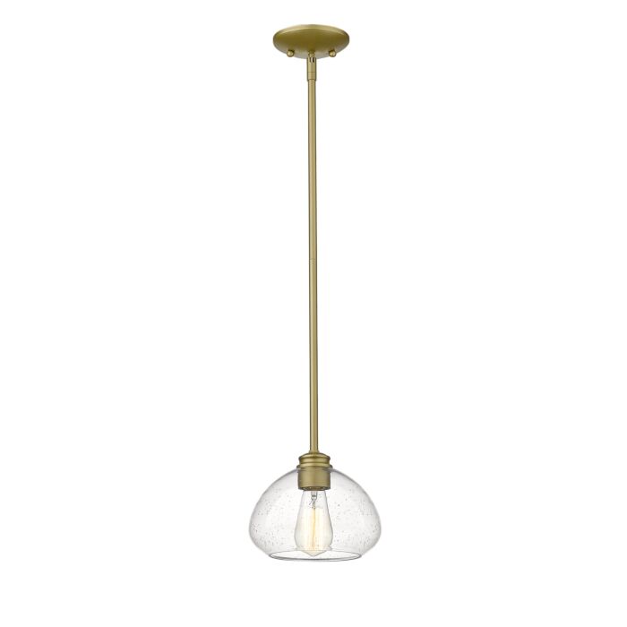 Z Lite Amon 1 Light Mini Pendant Light In Satin Gold